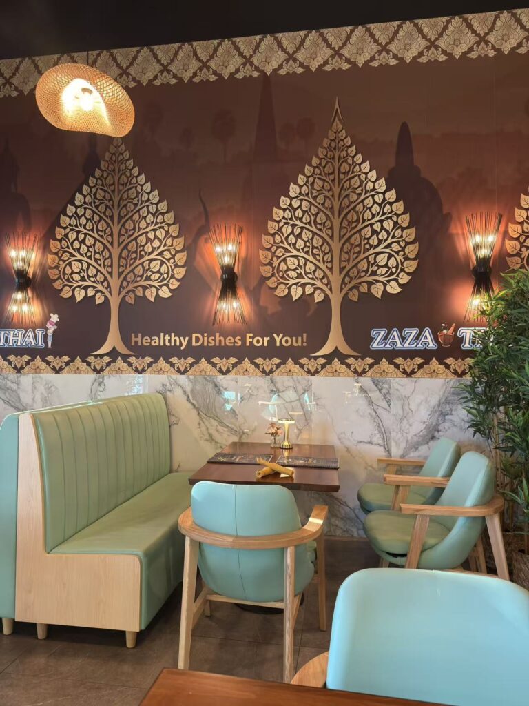 Modern restaurant furniture by FOH Furniture at Zaza Thai