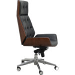 chesterfield style tufted office chair with bentwood back