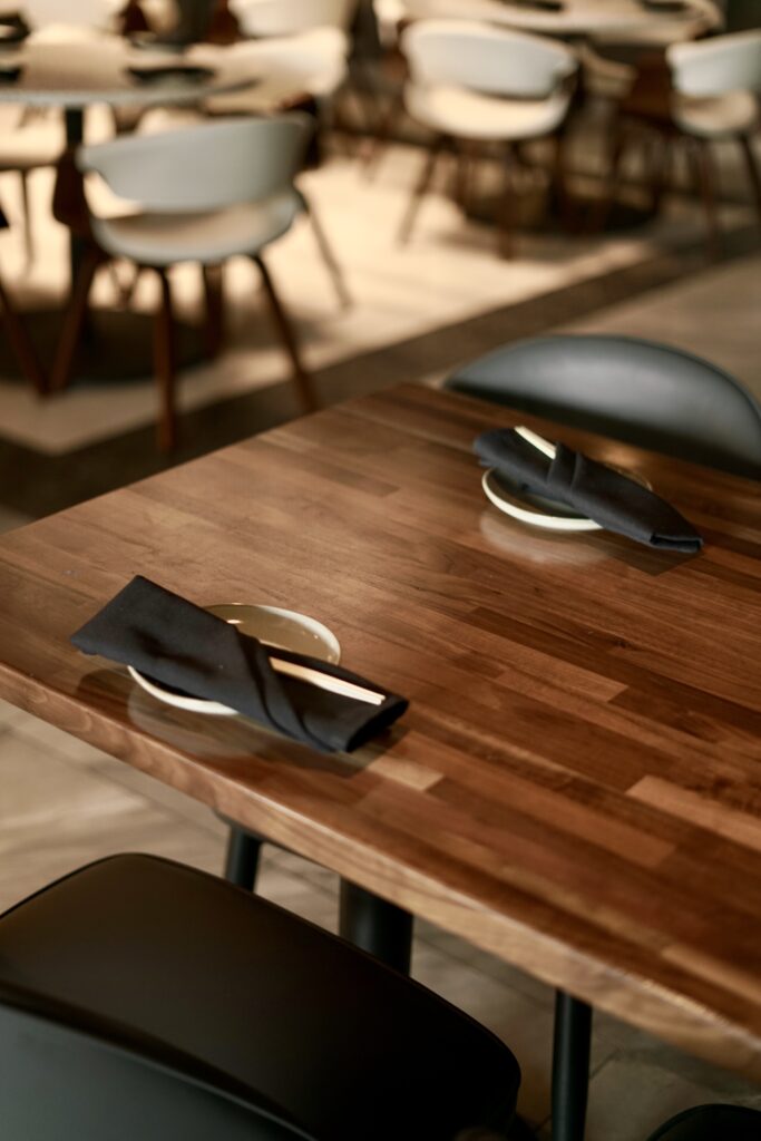 Modern sushi restaurant furniture by FOH Furniture at Shun by Yama Sushi
