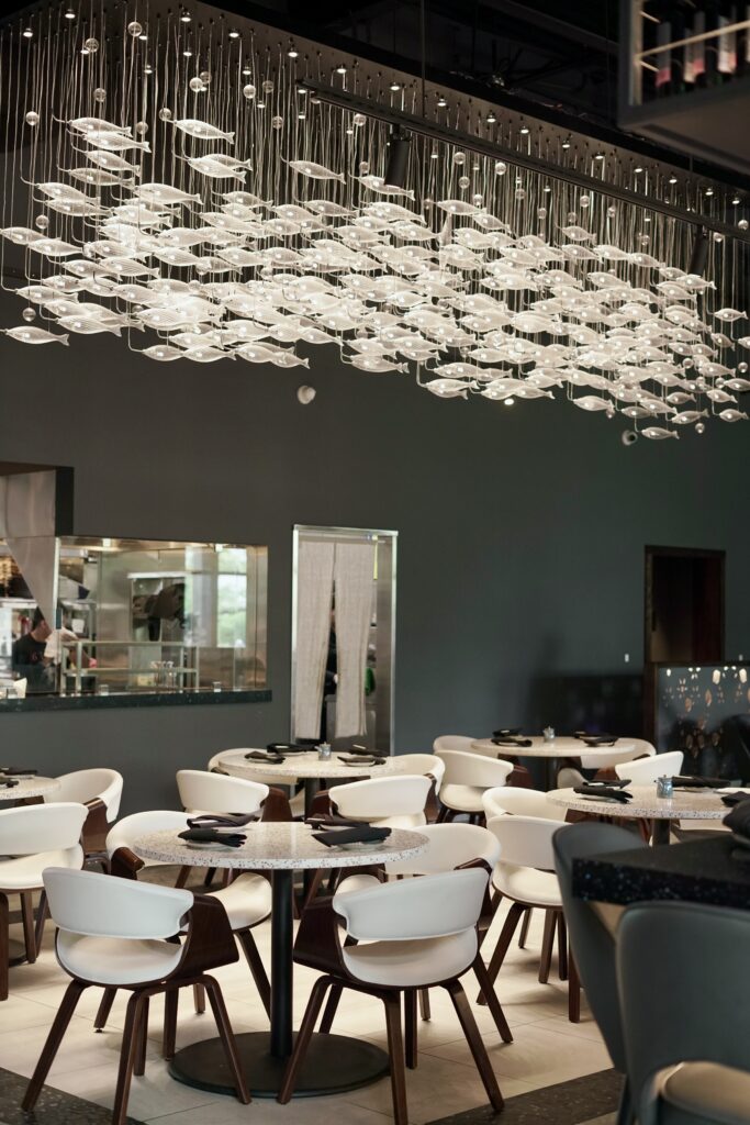 Modern sushi restaurant furniture by FOH Furniture at Shun by Yama Sushi