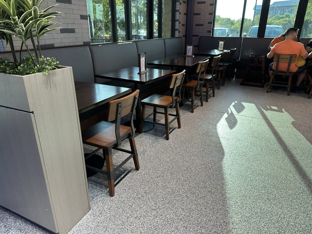 Creative themed dining furniture by FOH Furniture designed for Haunted Castle Cafe in Plano.