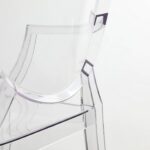 Set of 4 Clear Circle Back with Armrest Ghost Chairs