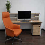 Modular Reception Desk with Counter Riser & Storage