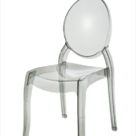 Set of 4 Gray LARGE Ghost Chairs