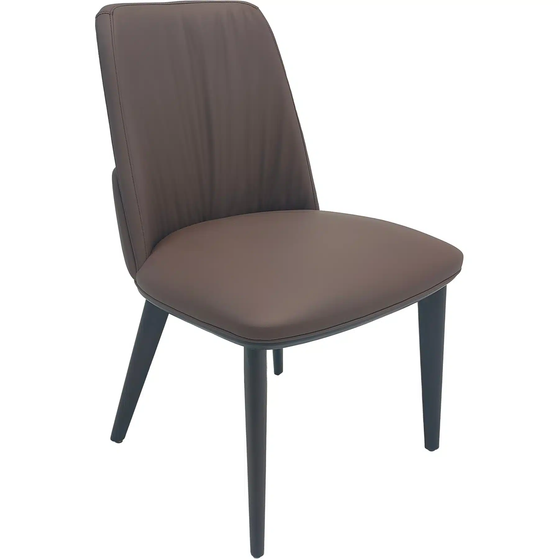 Brown Faux Leather Dining Chair
