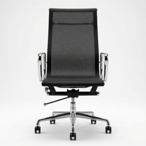 High-Back Executive Chair – Breathable Mesh Management Chair with Polished Chrome Frame