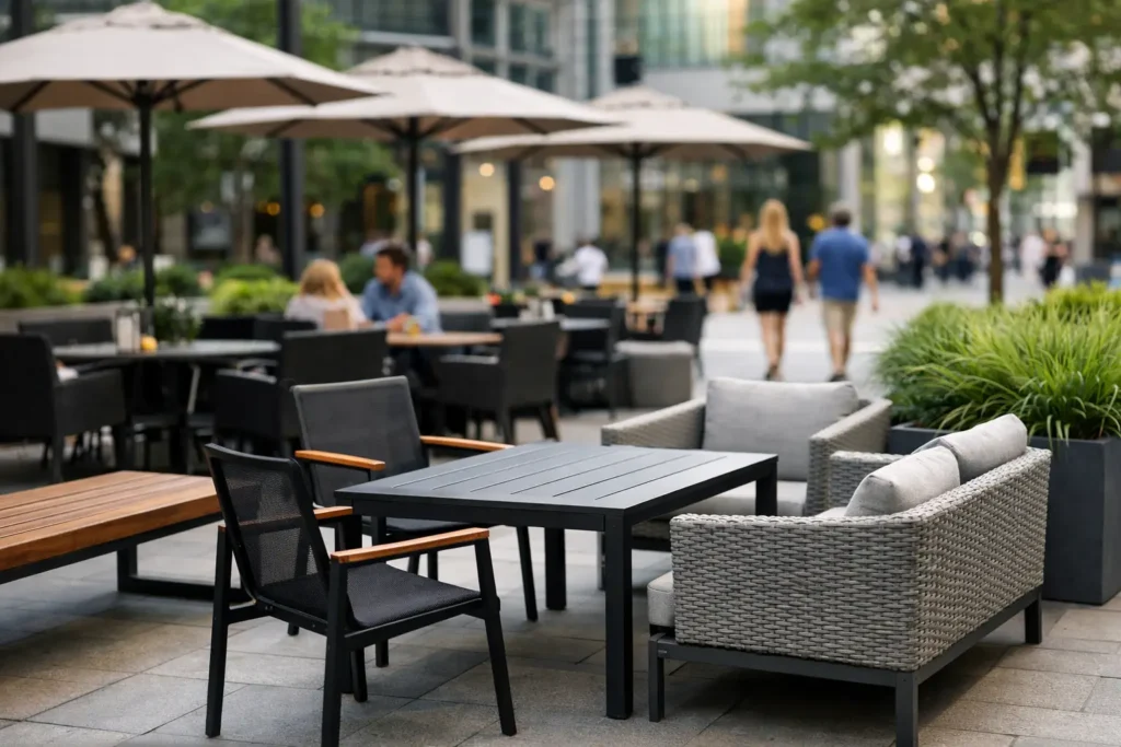 Best Outdoor Commercial Seating for Busy Spaces