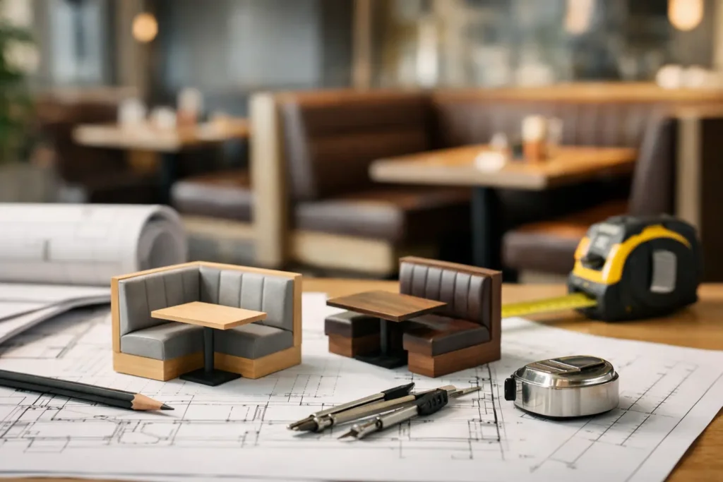 Restaurant Booth Dimensions Guide for Commercial Plans