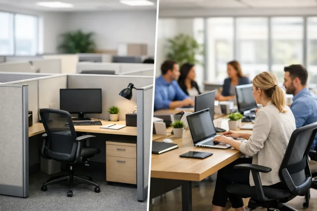 Office Cubicle vs Benching: Which Layout Fits?