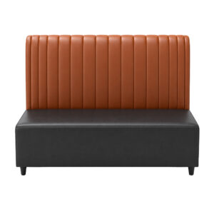 Terracotta Orange Charcoal Commercial Banquette Booth Seating
