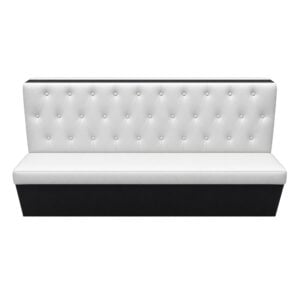 Premium Commercial-Grade Stain-Resistant White & Jet Black PU Performance Leatherette