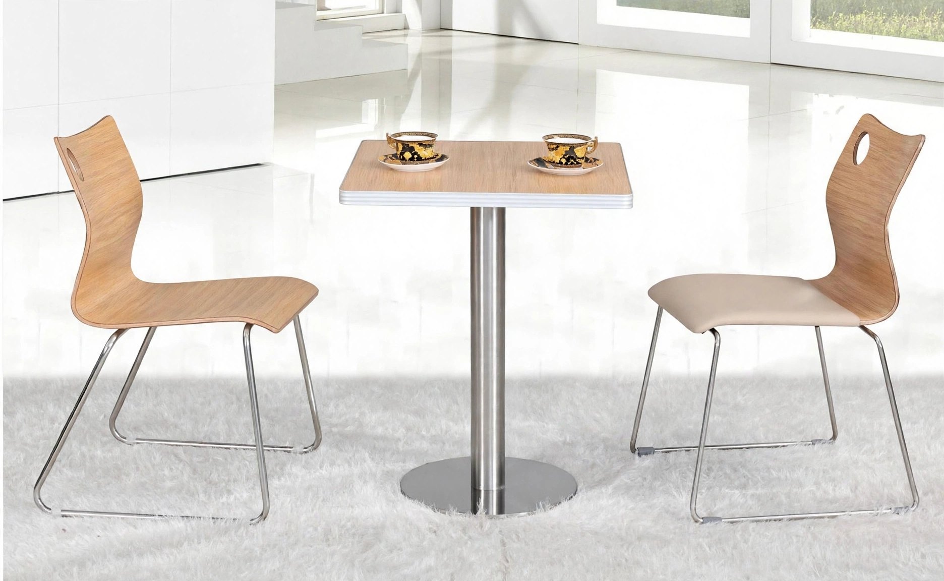 Common Table and Chair Set FOH-BC05 in a dining room