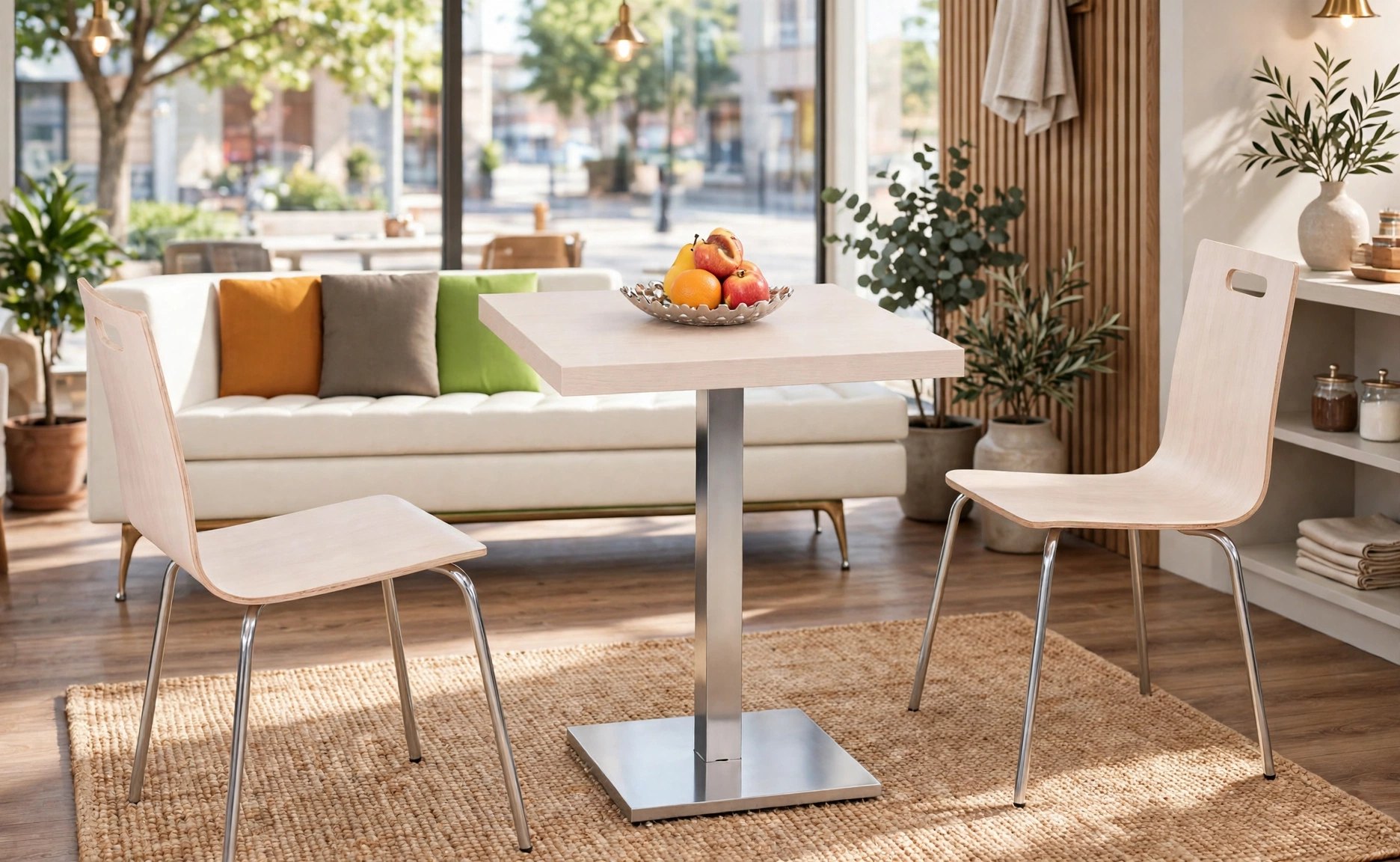 Common Table and Chair Set FOH-BC10 in a cafe