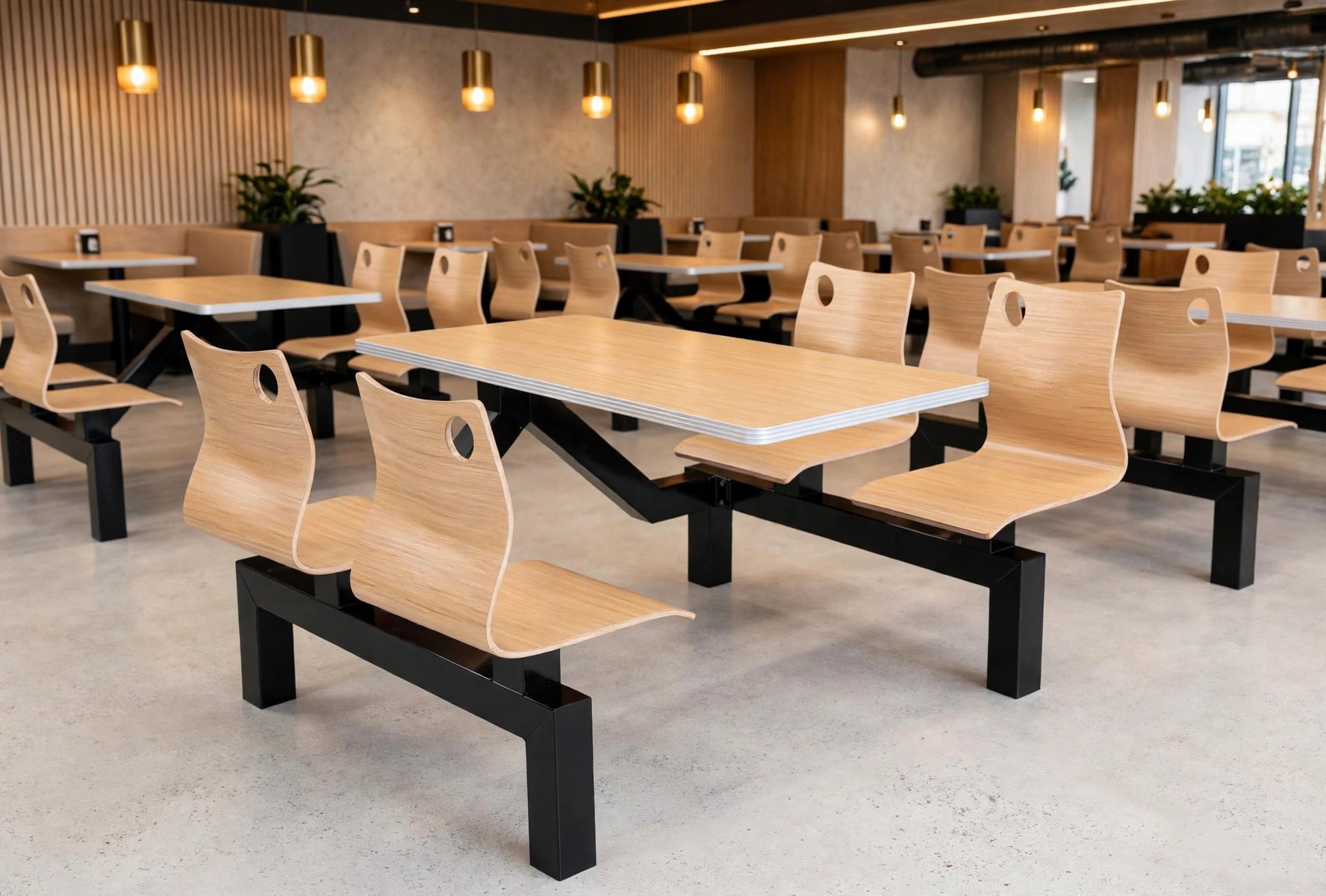 Connecting Table and Chair in a restaurant