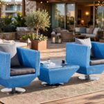 Outdoor Coffee Tables FOH-OT-9074T in a hotel lounge patio