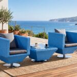 Outdoor Coffee Tables FOH-OT-9074T at a resort patio
