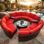Outdoor Loungers FOH-OT-CF1004 at a hotel resort pool
