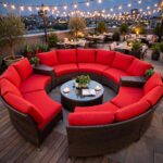Outdoor Loungers FOH-OT-CF1004 on a restaurant terrace