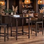 Outdoor Bar Dining Sets FOH-OT-CF1006T in a restaurant bar area