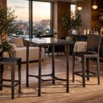 Outdoor Bar Dining Sets FOH-OT-CF1006T in a hotel bar lounge