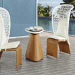 Outdoor Coffee Tables FOH-OT-CF2047C beside a resort pool