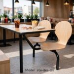 Connecting Table and Chair FOH-XM06-280 in a fast food restaurant
