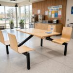 Connecting Table and Chair FOH-XM07-005 in a school cafeteria