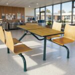 Connecting Table and Chair FOH-XM07-012 in a school cafeteria