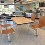 Connecting Table and Chair FOH-XM07-429 in a school cafeteria