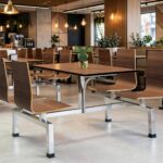 Connecting Table and Chair (Model FOH-XM08-423) in a restaurant