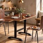 Common Table and Chair Set FOH-XM17-392 in a cafe