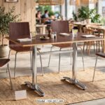 Common Table and Chair Set FOH-XM17-605 in a restaurant