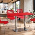 Common Table and Chair Set FOH-XM19-608 in a cafe