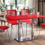Common Table and Chair Set FOH-XM19-608 in a restaurant