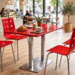 Common Table and Chair Set FOH-XM21-612 in a cafe