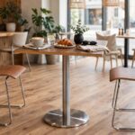 Common Table and Chair Set FOH-XM24-619 in a restaurant
