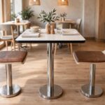 Common Table and Chair Set FOH-XM25-440 in a restaurant