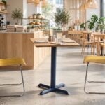 Common Table and Chair Set FOH-XM26-623 in a cafe