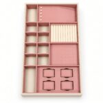 Blush Pink Leather Jewelry and Watch Drawer Organizer Insert