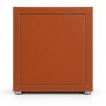 Executive Brown Leather 3-Watch Winder Safe with Storage Drawers