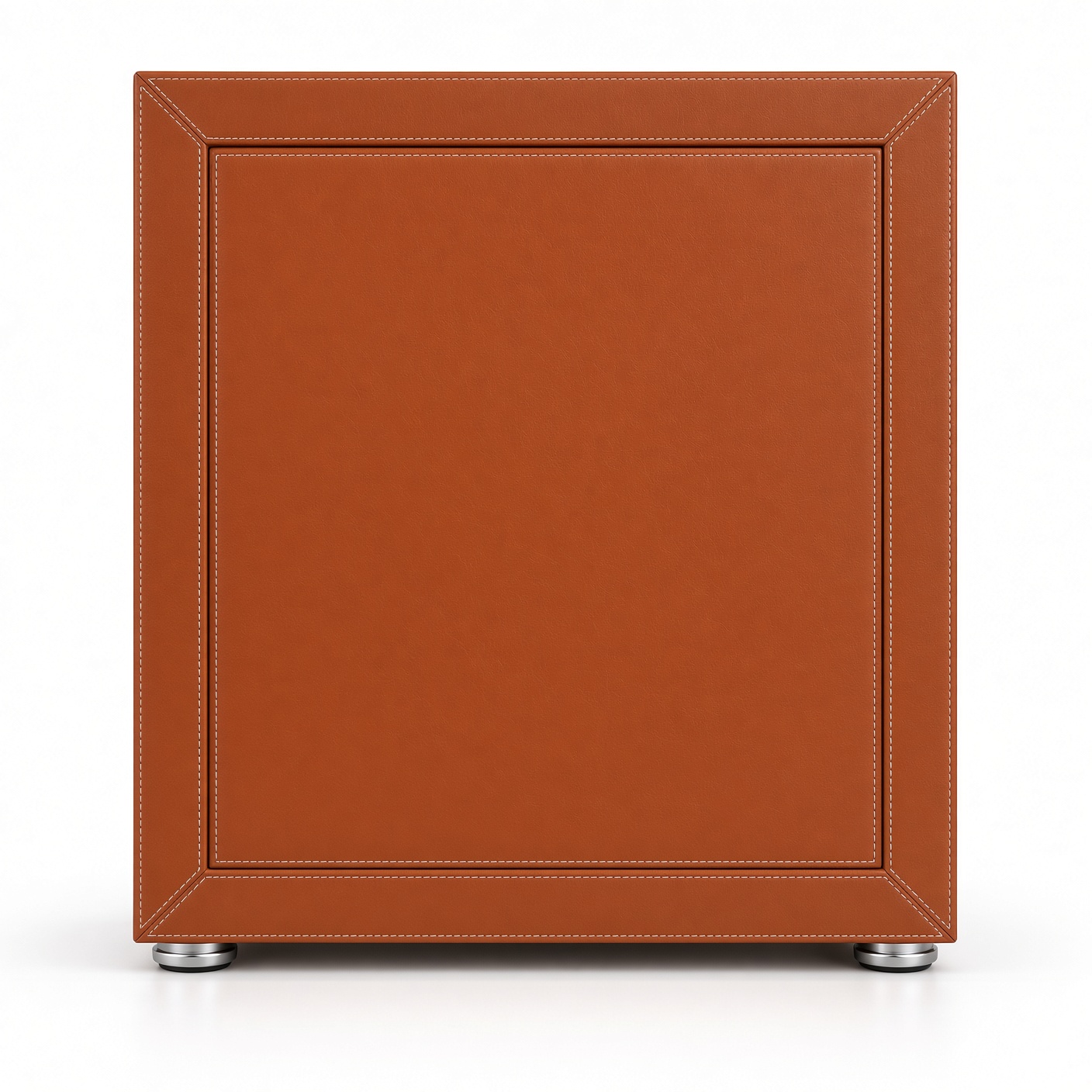 Executive Brown Leather 3-Watch Winder Safe with Storage Drawers