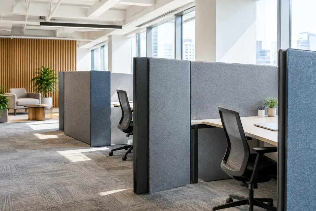 Guía de paneles acústicos para oficinas: hacia una mejor distribución | FOH Furniture Office Acoustic Partition Guide for Better Layouts