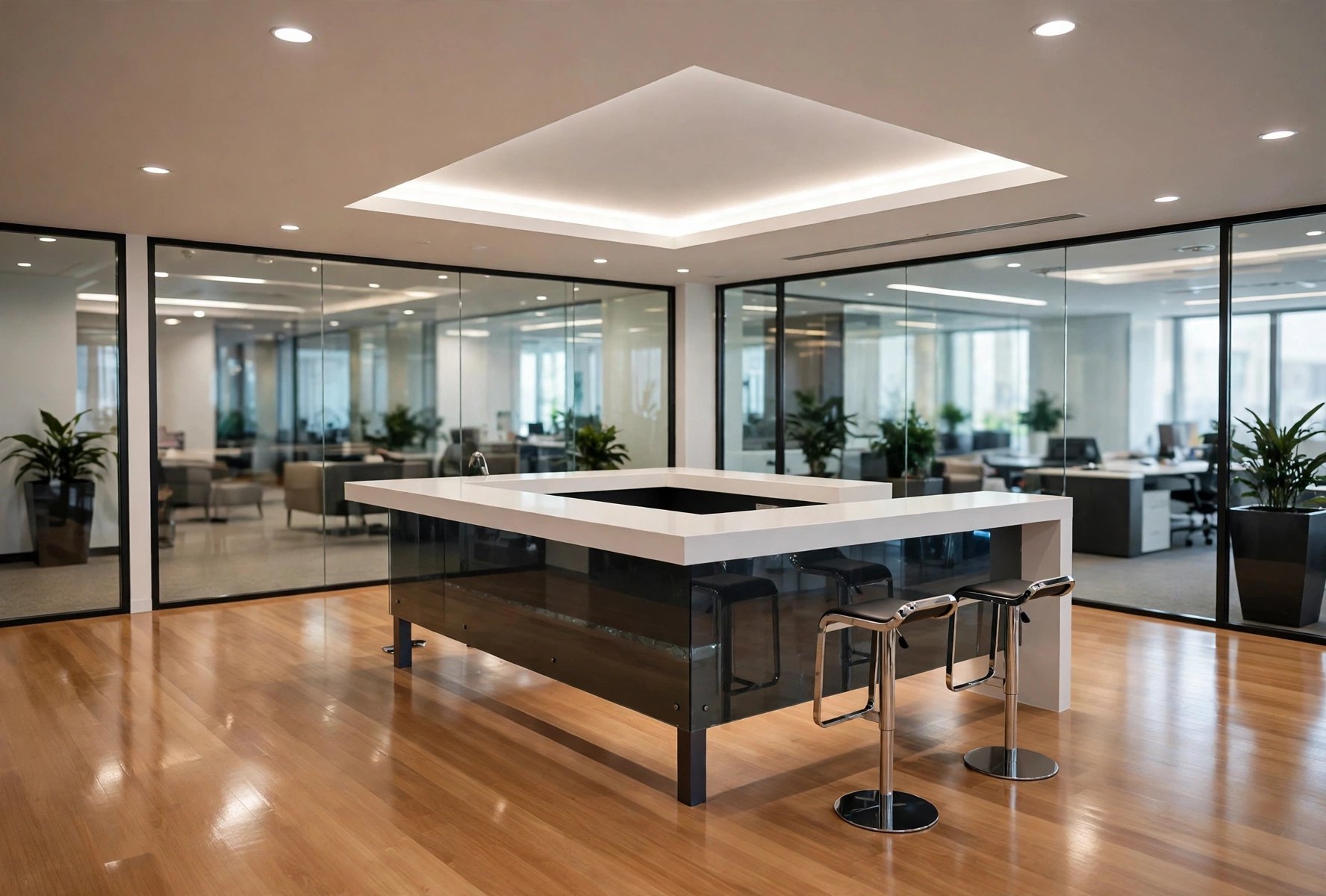 Reception Counter (Model 10) in an office