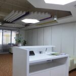 Reception Counter (Model 44) in an office lobby