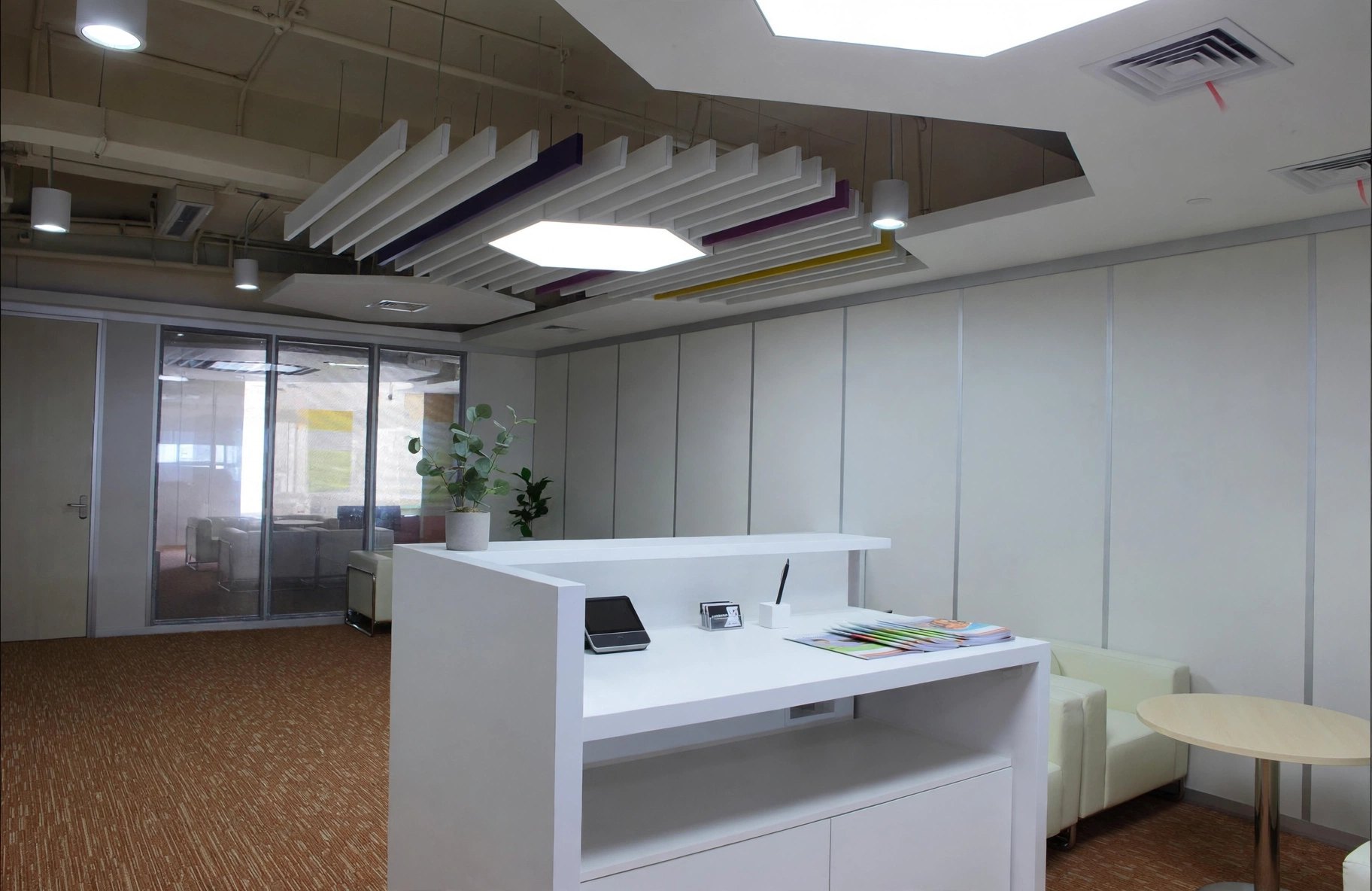 Reception Counter (Model 44) in an office lobby