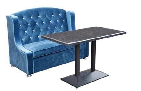 Monarch High-Back Diamond-Tufted Velvet Banquette Set - FOH-CBCK09