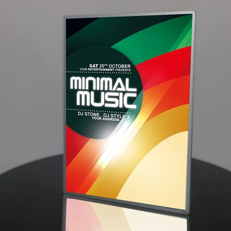 Backlit LED Light Box Backlit Advertising Sign Poster A3 Menu Wall Mounted (17)