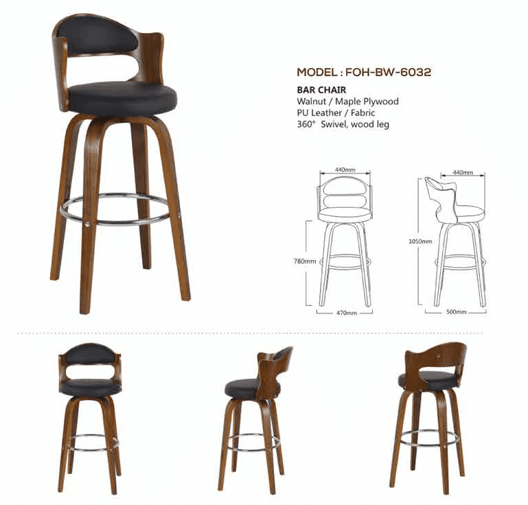 Bar Stools - FOH-BW-6032