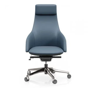 FOH-C10016b1 – Blue Office Swivel Chair High Adjustable Backrest