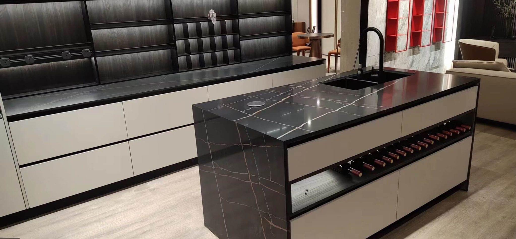 Black Marble Like Quartz
